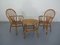 Italian Bamboo Armchairs & Table, 1950s, Set of 3, Image 1