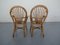 Italian Bamboo Armchairs & Table, 1950s, Set of 3 13