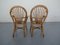 Italienische Stühle und Tisch aus Bambus, 1950er, 3er Set 13