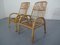 Fauteuils Mid-Century en Bambou et Table en Verre, Italie, 1950s, Set de 3 6