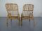 Fauteuils Mid-Century en Bambou et Table en Verre, Italie, 1950s, Set de 3 9