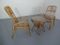 Fauteuils Mid-Century en Bambou et Table en Verre, Italie, 1950s, Set de 3 2