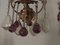 Antique Bronze & Glass Wall Lights, Set of 2, Image 1