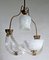 Reticello Murano Glass Ceiling Lamp by Ercole Barovier, 1940s 9