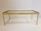 Vintage Aluminum, Gold, & Glass Coffee Table with Stars, 1960s 1