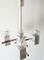 Space Age Steel, Glass, & Brushed Chrome Ceiling Lamp, 1970s, Image 7