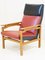 Fauteuil Scandinave en Hêtre et Cuir Imitation, 1960s 1