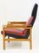 Scandinavian Beech & Imitation Leather Armchair, 1960s 10