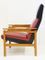 Scandinavian Beech & Imitation Leather Armchair, 1960s, Image 10