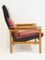 Scandinavian Beech & Imitation Leather Armchair, 1960s, Image 2