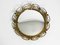 Mid-Century Brass Wall Mirror with Convex Curved Mirror Glass 3