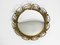 Mid-Century Brass Wall Mirror with Convex Curved Mirror Glass, Image 3