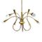 Lámpara de araña italiana Mid-Century de latón, años 50, Imagen 1
