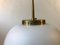 Danish Opaline Glass & Brass Pendant Lamp by Bent Karlby for Lyfa, 1960s 4