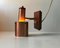 Danish Modern Copper, Brass & Teak Wall Light from E. S. Horn, 1960s 2