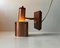 Danish Modern Copper, Brass & Teak Wall Light from E. S. Horn, 1960s, Image 2