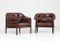 Mid-Century Modern Leather Lounge Chairs by Arne Norell for Coja, Set of 2 2