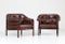 Mid-Century Modern Leather Lounge Chairs by Arne Norell for Coja, Set of 2, Image 2
