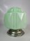 Antique Apple Green Opaline Glass Ceiling Lamp 1