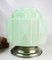 Antike apfelgrüne Deckenlampe aus Opalglas 7