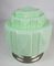 Antike apfelgrüne Deckenlampe aus Opalglas 6
