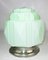 Antike apfelgrüne Deckenlampe aus Opalglas 8