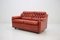 Danish Two Seater Red Leather Sofa, 1960s 13