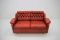 Danish Two Seater Red Leather Sofa, 1960s 11