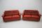 Danish Two Seater Red Leather Sofa, 1960s, Image 3