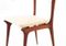 Italian Beige Skai & Mahogany Dining Chairs, 1950s, Set of 6 3