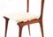 Italian Beige Skai & Mahogany Dining Chairs, 1950s, Set of 6, Image 3