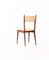 Italian Beige Skai & Mahogany Dining Chairs, 1950s, Set of 6 4
