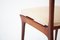 Italian Beige Skai & Mahogany Dining Chairs, 1950s, Set of 6 8