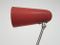 Lámpara de escritorio de metal rojo, años 50, Imagen 8