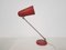 Lámpara de escritorio de metal rojo, años 50, Imagen 3