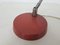 Lámpara de escritorio de metal rojo, años 50, Imagen 7