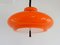 Orange Model Bowl Blown Glass Pendant Lamp from Raak, 1970s 1