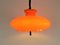 Orange Model Bowl Blown Glass Pendant Lamp from Raak, 1970s 6