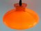 Orange Model Bowl Blown Glass Pendant Lamp from Raak, 1970s 3