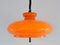 Orange Model Bowl Blown Glass Pendant Lamp from Raak, 1970s 2