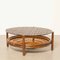 Table Basse en Verre et Rotin, 1960s 1