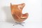 Vintage Egg Chair mit Fußhocker von Arne Jacobsen für Fritz Hansen 3