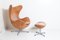 Egg chair vintage con poggiapiedi di Arne Jacobsen per Fritz Hansen, Immagine 6