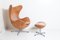 Vintage Egg Chair mit Fußhocker von Arne Jacobsen für Fritz Hansen 6