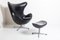 Egg Chair with Footrest by Arne Jacobsen for Fritz Hansen, 1950s, Set of 2 1