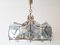 Space Age Glass & Chrome Hanging Lamp, 1970s, Image 1