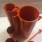 Orange ABS Pitcher & 6 Glasses by Jean-Pierre Vitrac, 1970s, Image 3