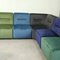 Velvet Module Sofa, 1970s, Set of 5, Image 5