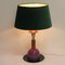 Vintage Lamp with Velvet Shade, Image 2
