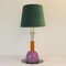 Vintage Lamp with Velvet Shade, Image 5